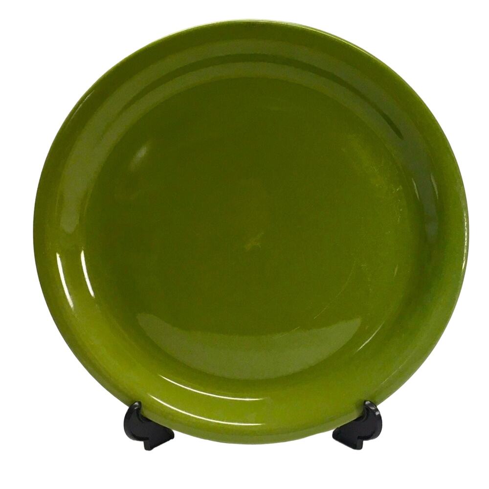 Mainstays Stackables Green Dinner Plate Plain Narrow Rim Stoneware